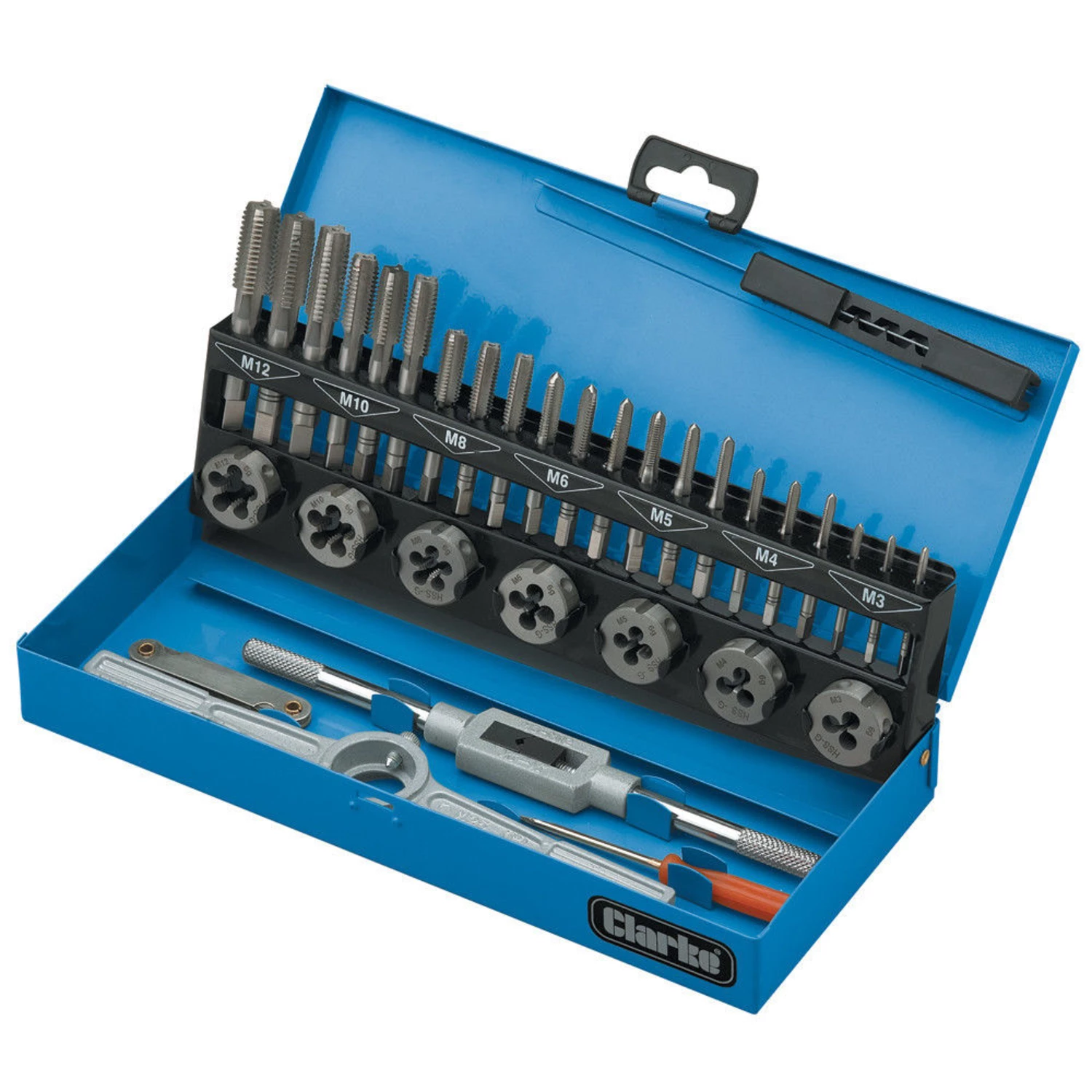 Clarke CHT527 32 piece Metric HSS Tap & Die Set - Machine Mart