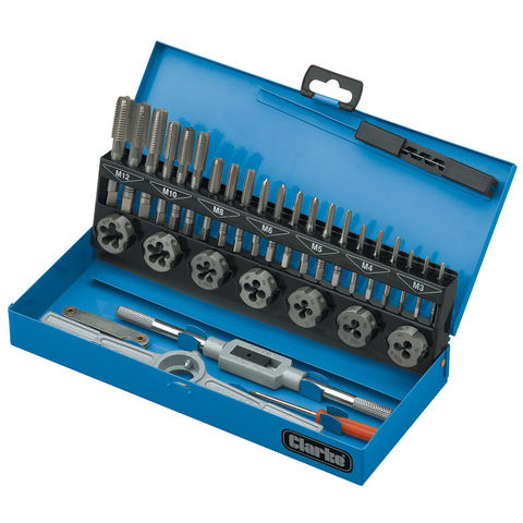 Clarke CHT527 32 Pce HSS Tap Die Set