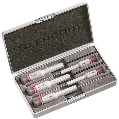 Facom AEF.J5 Case Set Of 5 Micro-Tech Screwdrivers