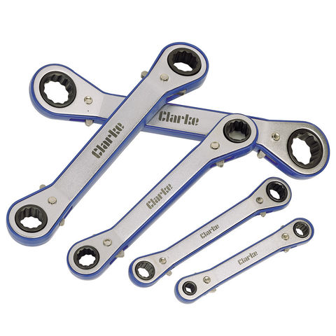 Photo of Clarke Clarke Pro40 5-pce Angle Head Ratchet Spanner Set - Imperial