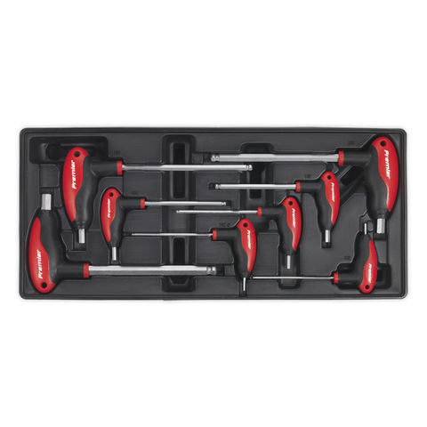 Image of Sealey Sealey TBT06 8 Piece T-Handle Ball-End Hex Key Set