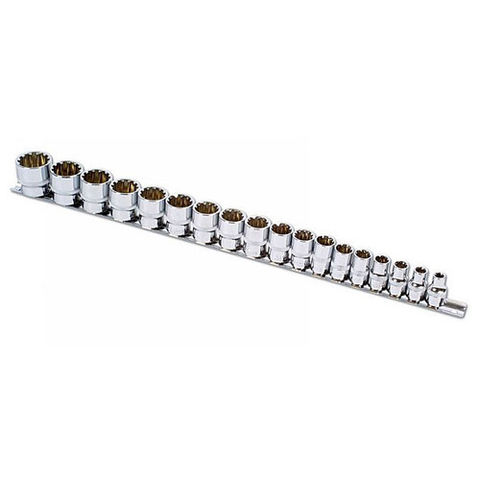 Laser 3593 3/8" 18 Piece Alldrive Socket & Rail Set