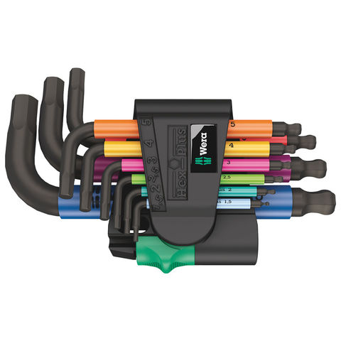 Wera 950/9 Hex-Plus Multicolour 2 L-key set, 1.5-10 mm