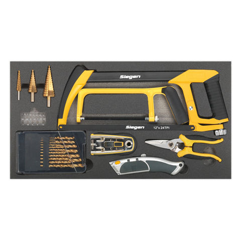 Sealey S01133 28 Piece Tool Tray with Cutting & Drilling Set