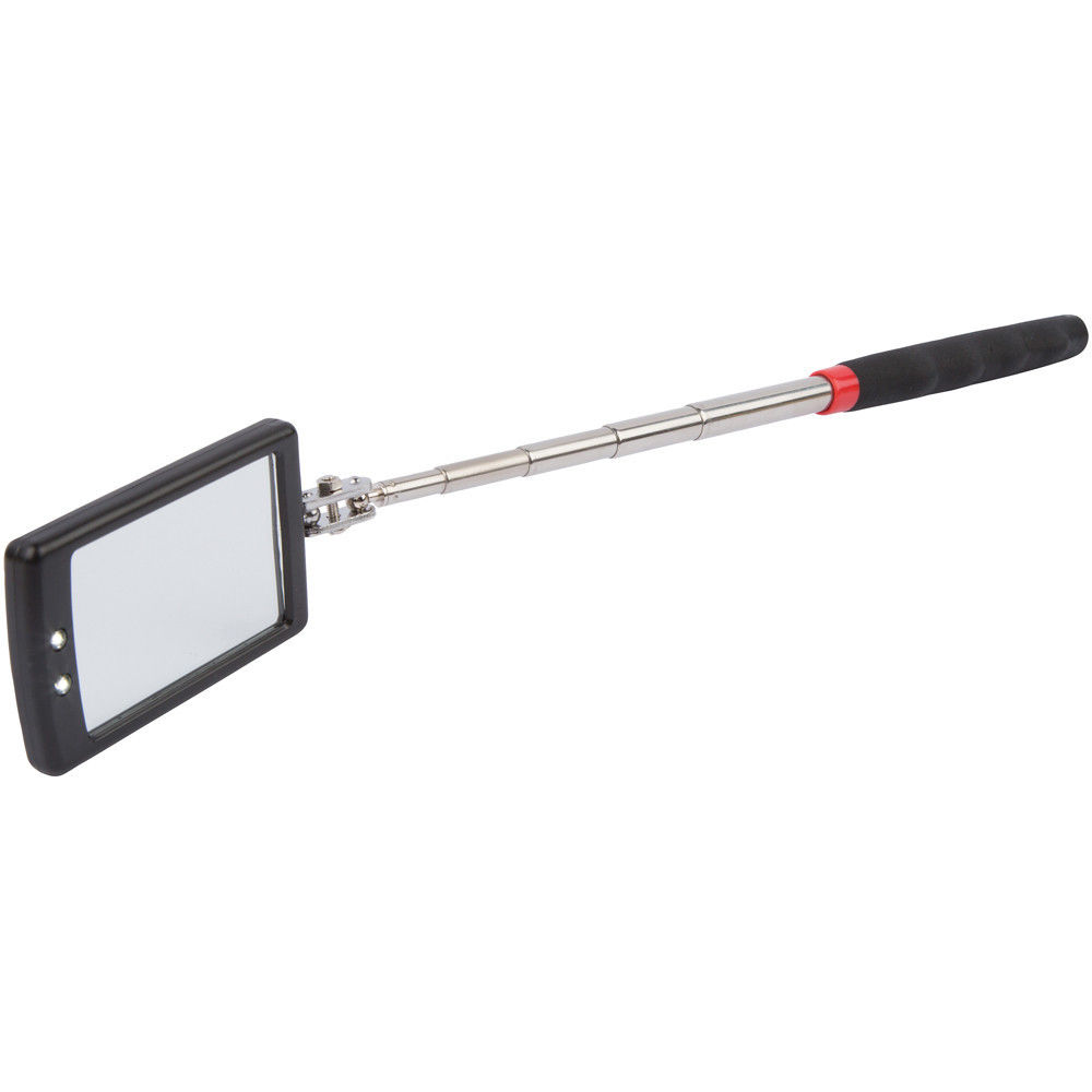 telescopic mirror with light