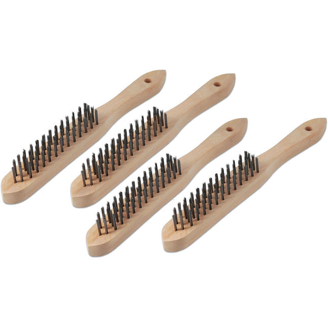 Laser 8313 4-row Wire Brush Set 4 Piece