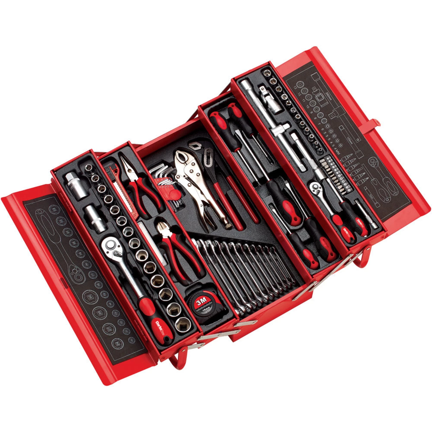Clarke PRO394 Professional 90-Piece Tool Kit with Cantilever