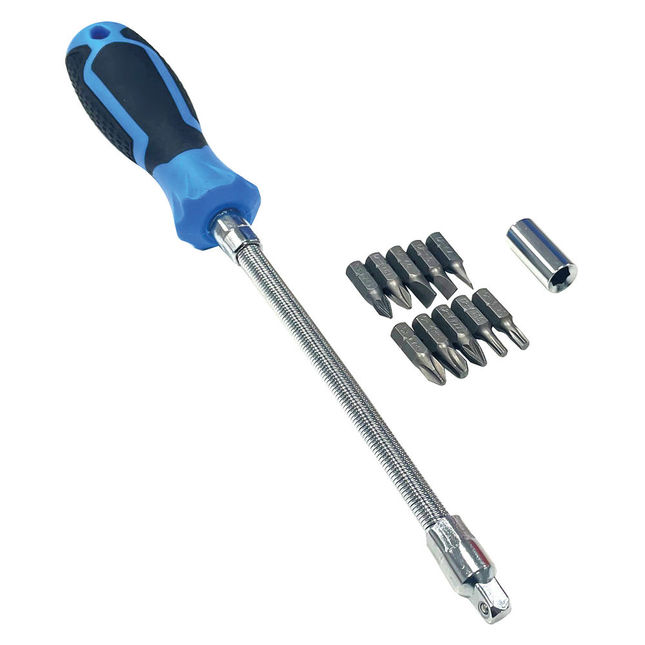 Blue Spot 12630 Flexible Screwdriver & Bit Set - 12 Pc