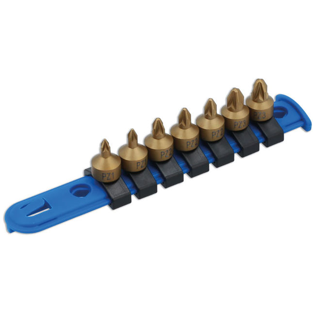 Laser 8665 7 Piece 1/4" Drive Low Profile Pozidrive Socket Bit Set