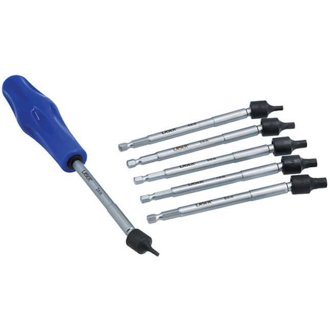 Laser 8218 6 Piece Universal Joint Hex Bit Set
