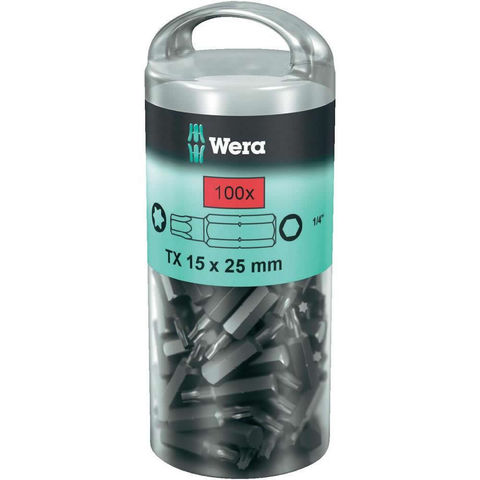 Wera 867/1Z Bit Tx15/25 Extra Tough Pack Of 100