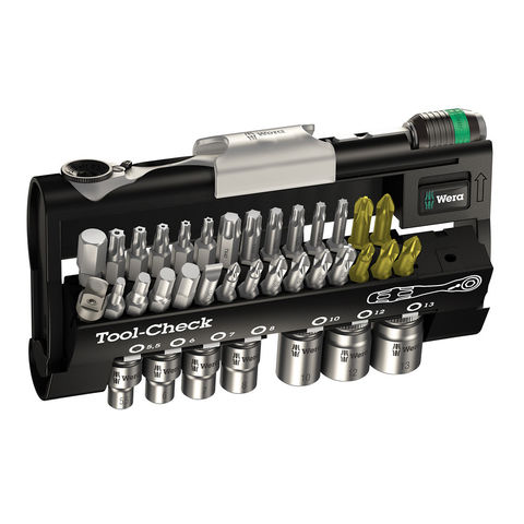 Wera Toolcheck1 Sb Bitcheck With Bit Ratchet/Sockets 38 Pieces ...