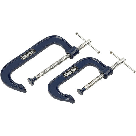 Photo of Clarke Clarke Cht840 2 Piece 4” And 6” G-clamp Set