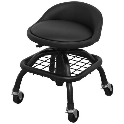 Sealey Sealey SCR02B Creeper Stool Pneumatic with Adjustable Height Swivel Seat & Back Rest