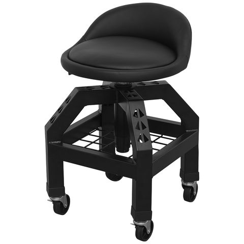 Sealey Sealey SCR03B Creeper Stool Pneumatic with Adjustable Height Swivel Seat & Back Rest