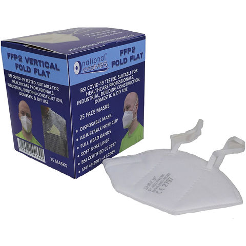 Image of National Abrasives National Abrasives FFP2 Dust Mask Fold Flat Pack 25