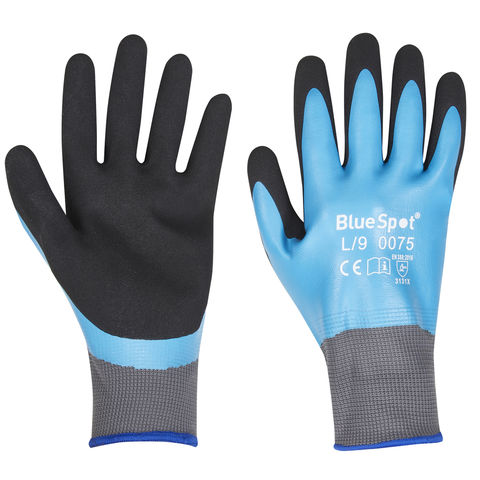 Blue Spot Tools Bluespot Latex Water Resistant Gloves