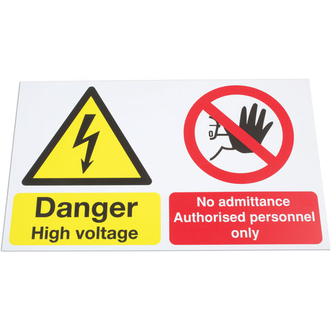 Laser 6639 High Voltage/No admittance sign