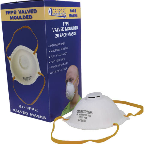 National Abrasives FFP2 Dust Mask Valved Moulded - Box of 20