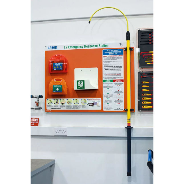 Laser 8970 Ev Emergency Response Station With Electric Burns Kit- First Aid Kit- Bracket For Defibrillator