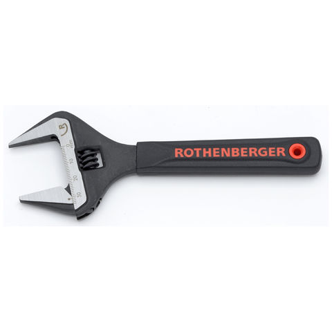 Image of Rothenberger Rothenberger Adjustable Wrench Wide Jaw 6" with Soft Jaw Protector