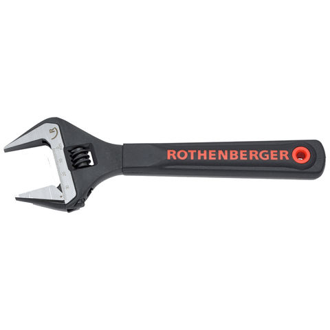 Image of Rothenberger Rothenberger Adjustable Wrench Wide Jaw 8" with Soft Jaw Protector