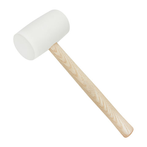 BlueSpot White Rubber Mallet With Wooden Handle 16oz (0.45kg)
