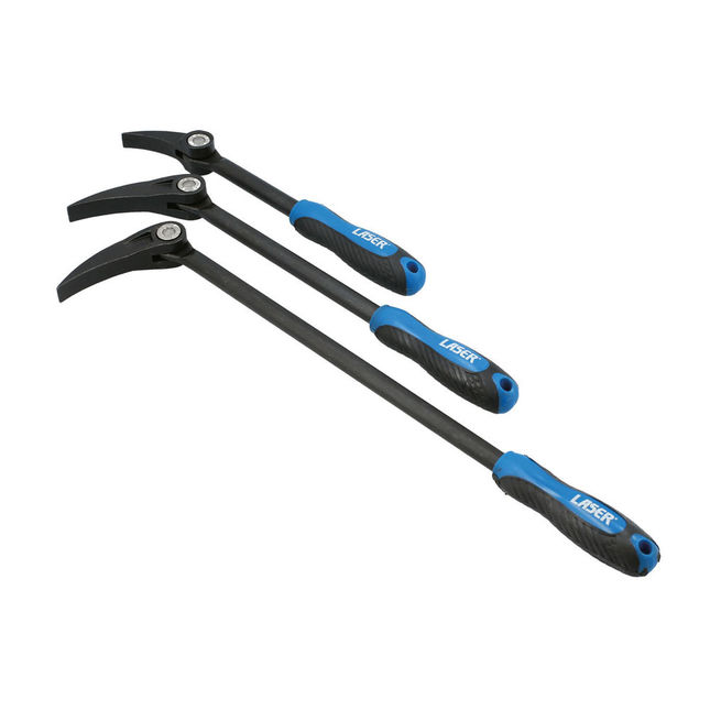 Laser 8825 Adjustable Head Pry Bar Set 3pc