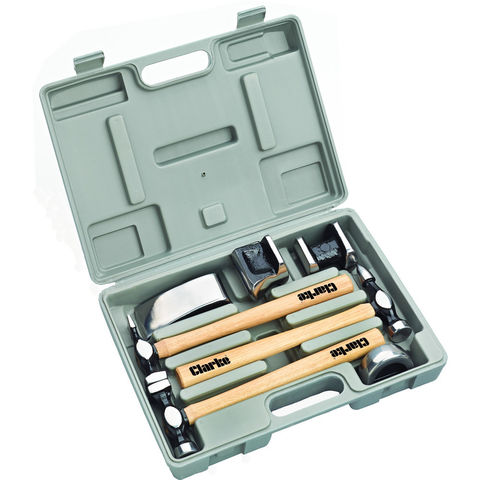 Clarke CPB7CH 7 piece Panel Beating Set With Hickory Shafts