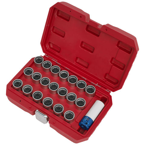Sealey SX219 20 piece Locking Wheel Nut Key Set 20pc - VAG