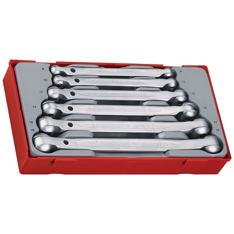 Image of Teng Tools Teng TT6506 6 Piece 8 - 19mm Double Flex Wrench Set