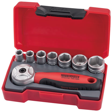 Image of Teng Tools Teng Tools T1408 1/4" Drive 8 Piece Metric Socket Set