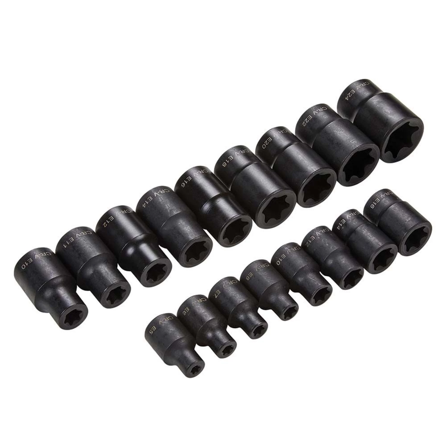 VCT 13-Piece Impact Torx Socket Set – 1/4, 3/8, 1/2 Inch Drive – CR-MO T10 To T60