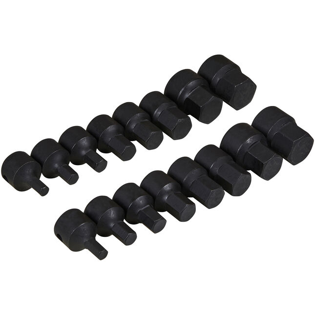 Image of Blue Spot 01603 16pc 3/8" Metric & SAE Stubby Hex Impact Socket Set