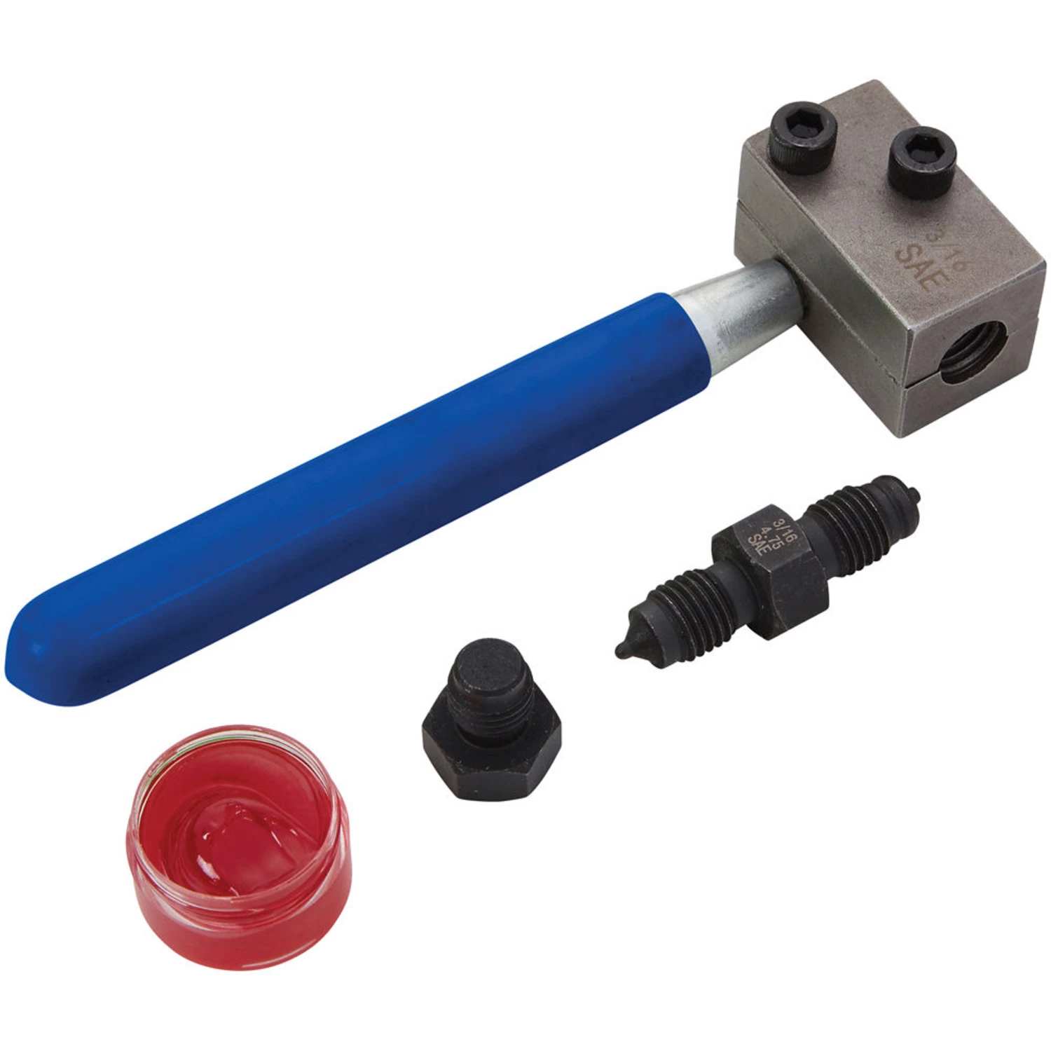 13-Piece Brake Line Flaring Tool Kit With 3-in-1 Tube Bender – SAE Double Flare Dies
