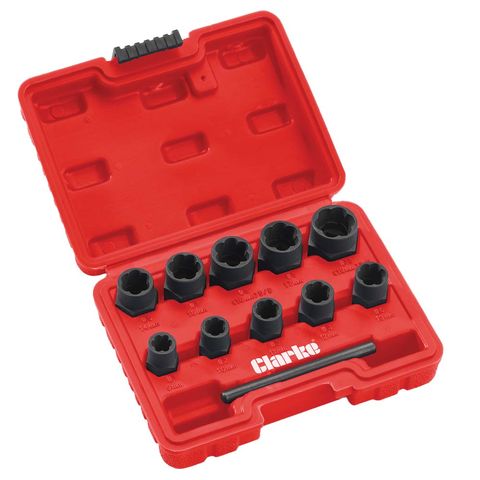 Clarke CHT932 10 Piece Bolt Remover Set (9-19mm)
