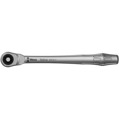 Image of Wera Wera 8003 B Zyklop Metal Ratchet With Push-Through Square - 3/8" Drive