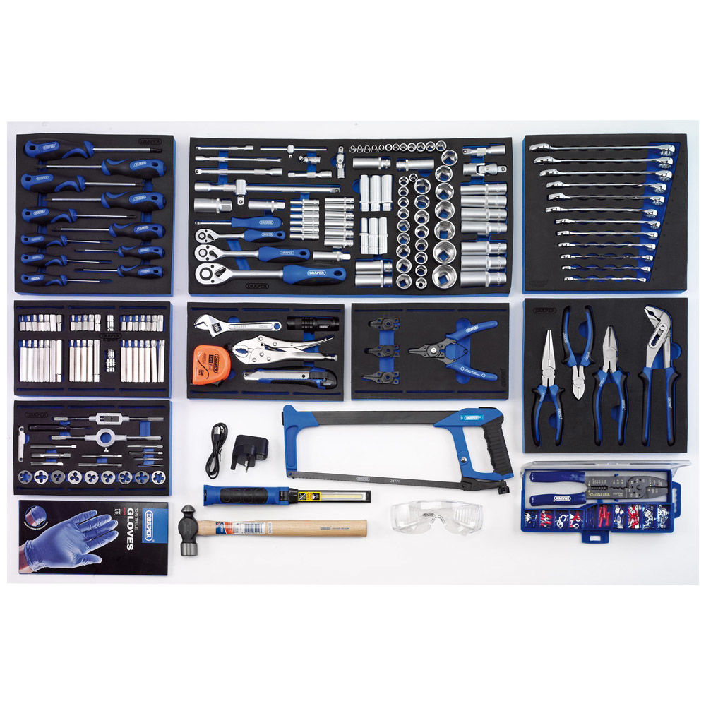 Clarke CHT641 199 piece DIY Tool Kit with Cantilever Tool Box