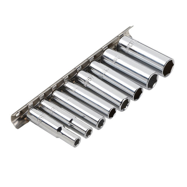 Clarke Pro420 1/4"d Socket Set On Clip - Metric 8 Pc