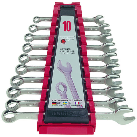 Image of Teng Tools Teng Tools 6510A 10 piece 8 - 19mm Combination Spanner Set
