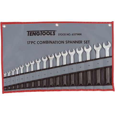Image of Teng Tools Teng 6517MM 17 piece 6 - 22mm Combination Spanner Set