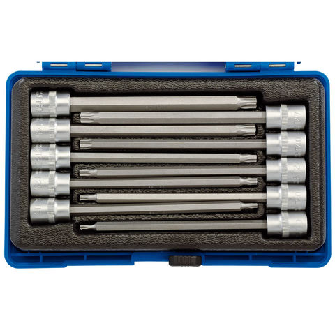 DRAPER TX Star Bit T45 – 55 Mm, 1/2 Zoll Antrieb, Blau, Für Vierkant-Stecknüsse