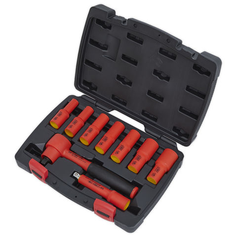Sealey AK7942 9 Piece  3/8" Drive 6pt WallDrive® VDE Approved Insulated Socket Set 