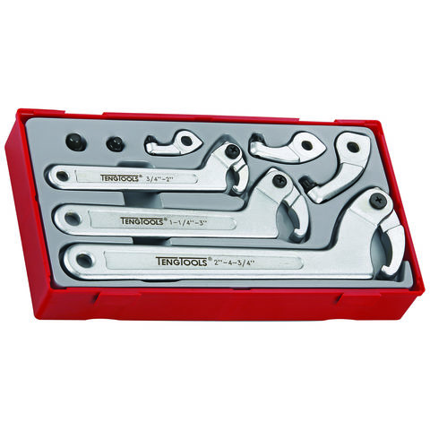 Photo of Teng Tools Teng Tthp08 8 Piece Hook & Pin Wrench Set