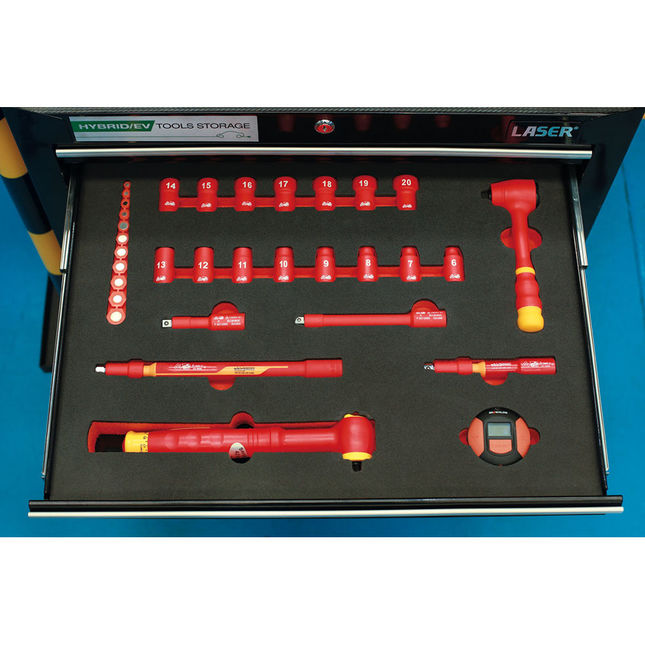 Laser 8484 Insulated Socket Set In Foam Inlay