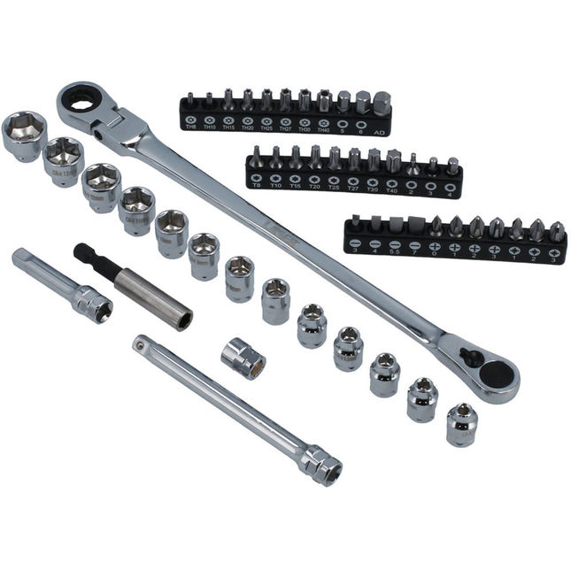Laser 8802 52 Piece 1/4" Drive Low Profile Bit & Socket Set
