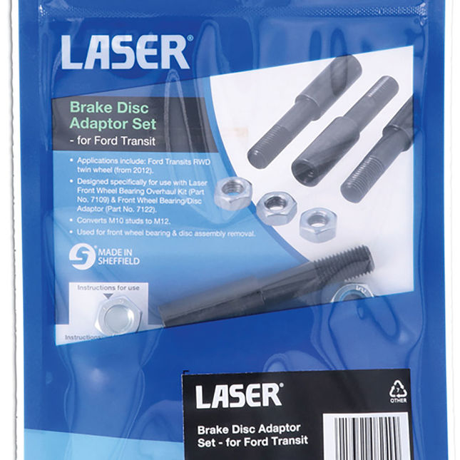 Laser 8249 Brake Disc Adaptor Set - For Ford Transit