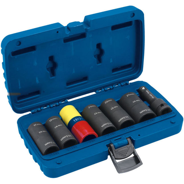 Laser 8698 Double Ended Wheel Nut Socket Set 7pc