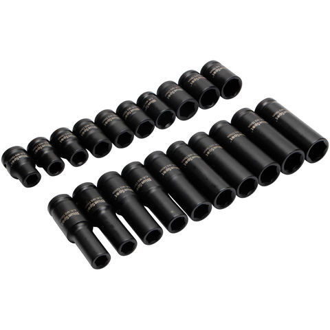Image of Blue Spot Tools Blue Spot 20 Piece 1/2" Deep and Shallow Metric Impact Sockets (10-19mm)