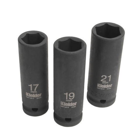 Kielder KWT-126-01 1/2" 3 piece Deep Impact Socket Set 17, 19, 21mm 